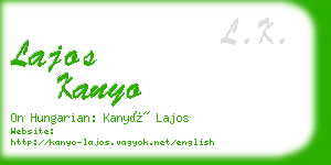 lajos kanyo business card